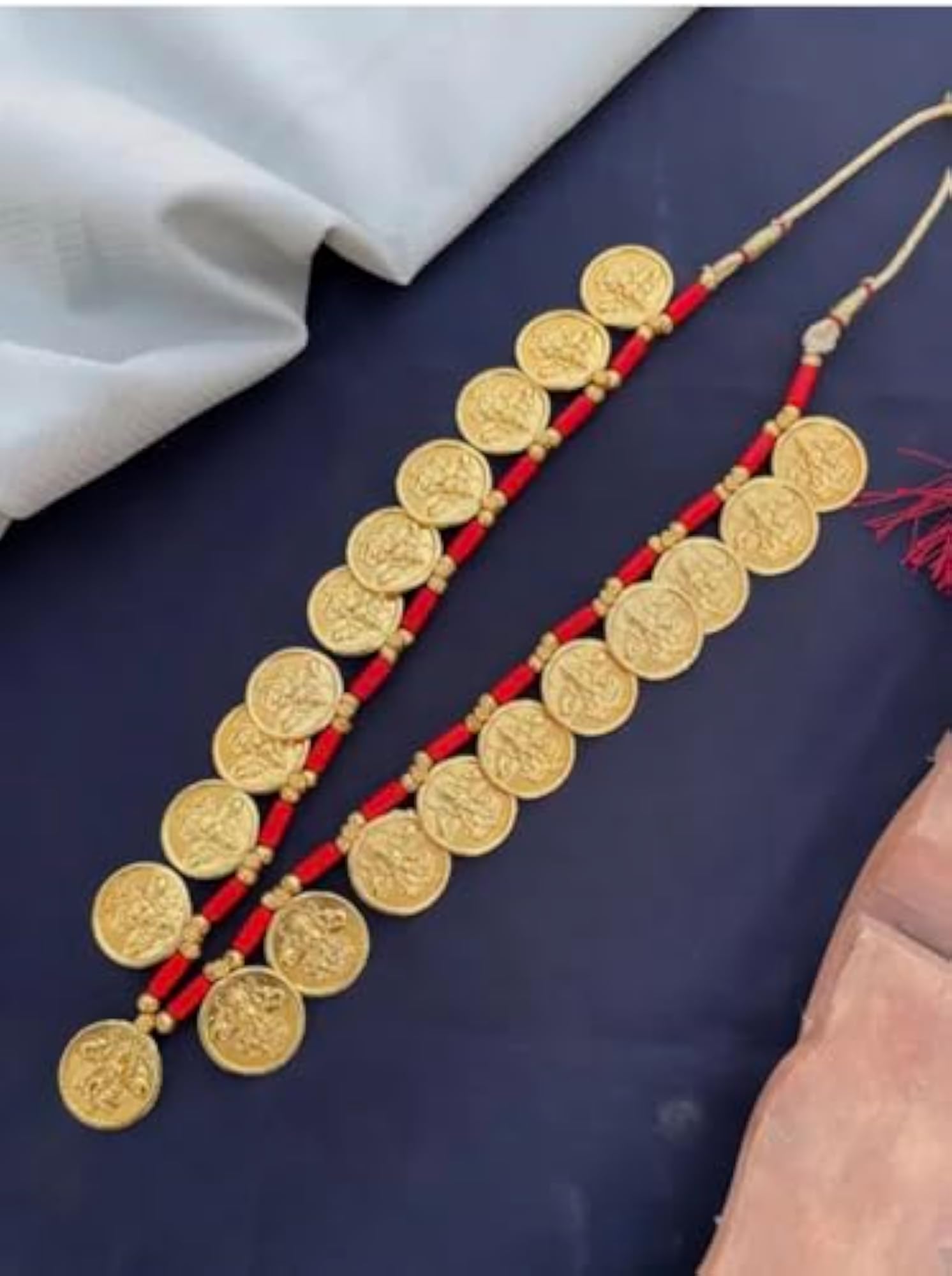 Traditional Kolhapuri Gold-Plated Coin Necklace for Women